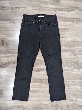 Levi's Women's Jeans Classic Straight Size 10 Stretch Black